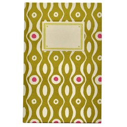 Hardback Notebook in Persephone Bright Olive and Cool Pink