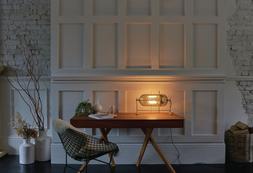 Smoked Fritz Fryer Aston Table Lamp