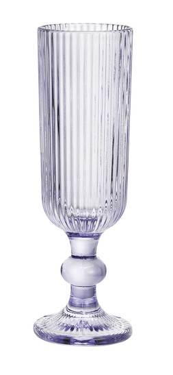 TK dining purpleribbedflutedglass