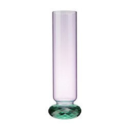 TK Maxx Geo-digital tall Purple Fluted Vase With Green Base €19.99