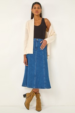 Roman Ivory Textured Knit Cardigan
