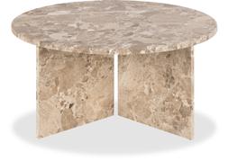 Vega Round Coffee Table, Latte Marble