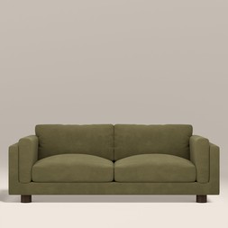 Halton 3 Seater Sofa | Moss Green Sustainable Mohair Velvet