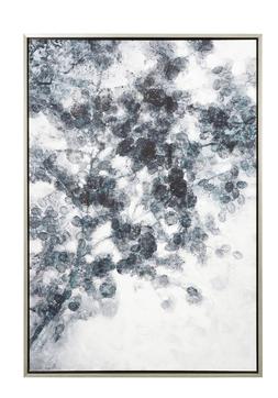 Large Abstract Print Silver Frame