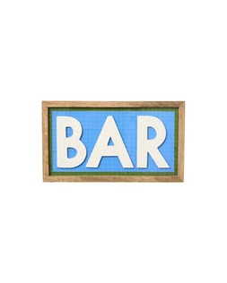 Blue Bar Framed Mosaic Wall Art