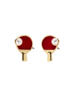 Marty Bat & Ball Enamel Stud Earrings