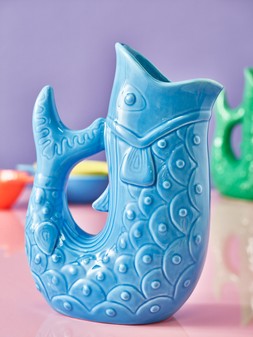 Albert Blue Ceramic Large Fish Jug £29.5