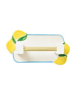 Lemon Ceramic Toilet Roll Holder