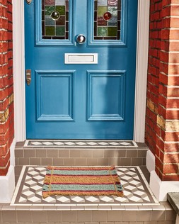 Pink & Blue Striped Doormat €32.5