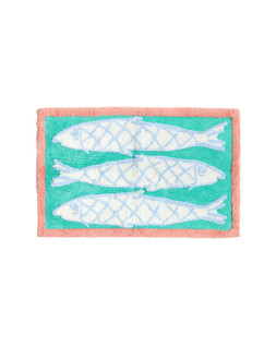 Sardine Green Tufted Rectangular Bath Mat