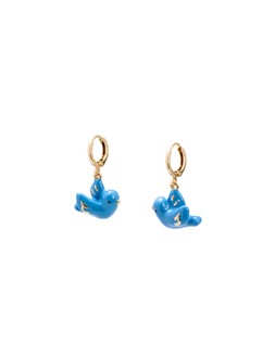 Winslow Blue Enamel Bird Huggie Earrings £16.50