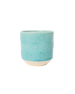 Azure Blue Sun Plant Pot Small