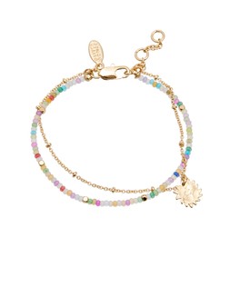 Brilla Sunshine Charm Beaded Chain Bracelet £19.5