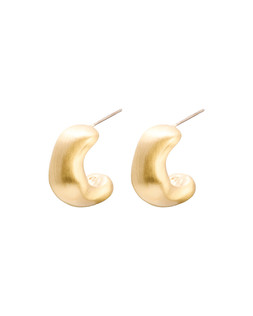 Beatrice Small Brushed Gold Tone Chunky Hoop Earrings £16.5