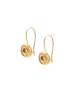 Riya Spiral Detail Gold Tone Drop Earrings £16.5