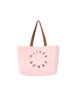 Light Pink & Brown Logo Fabric Tote Shopper Bag £24
