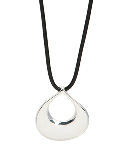 Flo Cut Out Large Teardrop Pendant Cord Necklace £26