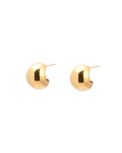 Oliver Bonas Anne Rounded Bulb Shape Stainless Steel Hoops £26