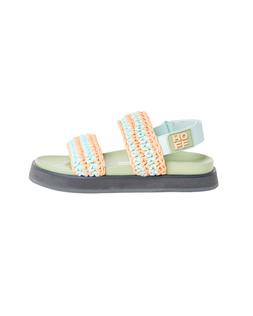 Oliver Bonas Hoff Galdana Melocotton Mint Flatform Sandals £99