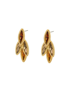 Symetha Brown Multi Oval & Nugget Detail Mini Drop Earrings £18