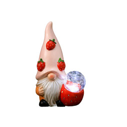 B&M GARDEN SS26 // FRUITS - 8 WEEK ONLY // SOLAR FRUIT HEAD GONKS WITH CRACKLE BALL - STRAWBERRY // £6 //
