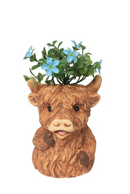B&M GARDEN SS26 // HIGHLAND COW // HIGHLAND COW ARTIFICIAL PLANT // £4 //