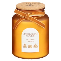 CHRISTMAS JAR CANDLE - GINGERBREAD £4 (436085)