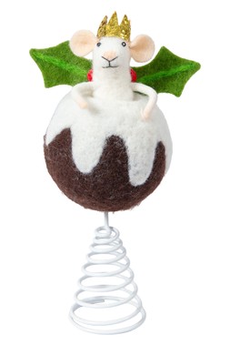Mouse in Pudding Tree Topper