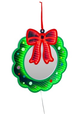 40cm infinity double sided hanging wreath with bow