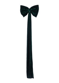 Green long tail display bow