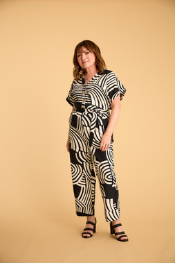 Abstract Linen Jumpsuit £32