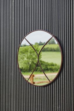 IRCULAR OUTDOOR MIRROR NATURAL RUST