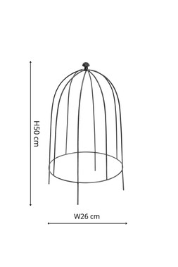 OUTDOOR PLANT SUPPORT ZINC H50CM W26CM
