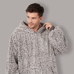 Men Hoodie Blanket - Grey- £19