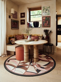 Portobello Road Soft Pink & Black Rug