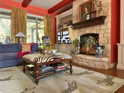 Leaping Cheetah Sand Rug