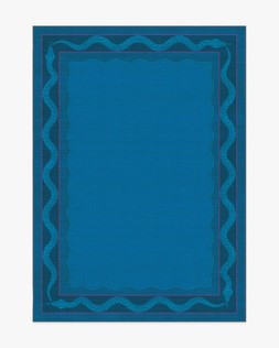 Matthew Williamson Serpent Border Azure Rug 150x215 Flatwoven - £339.00