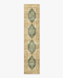 Soluna Gold & Teal Runner Rug