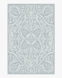 Winter Medallion Dusty Blue Rug