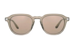 Barbour BAS-3107 Tan Crystal & Silver Round Men's Sunglasses