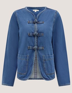 Lauren Knot Denim Jacket Blue