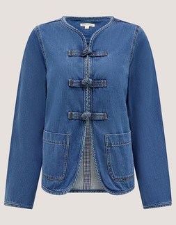 Lauren Knot Denim Jacket Blue