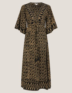Arti Print Midi Kaftan Black