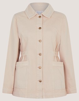 Mabel Longline Denim Jacket Natural