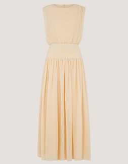 Georgia Drop Hem Midi Dress Yellow