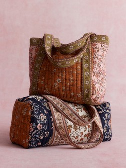 Ines Floral Patchwork Quilted Weekend Bag