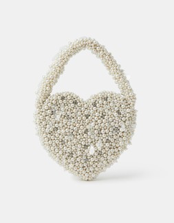 Bridal Pearl Heart Handbag