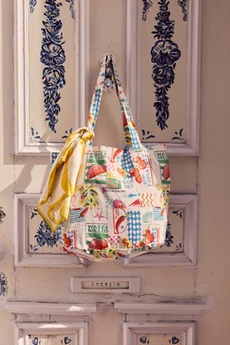 Postcard Print Shopper Bag
