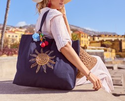 Sun Embellished Shopper Bag