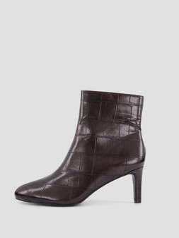X2UCV The Very Collection Heeled Croc Boot Brown £38